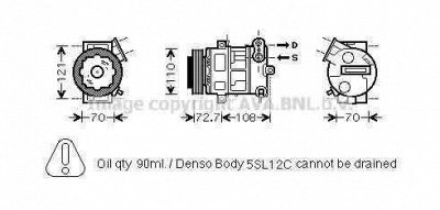 AVA QUALITY COOLING olk419 -  Компрессор, кондиционер
